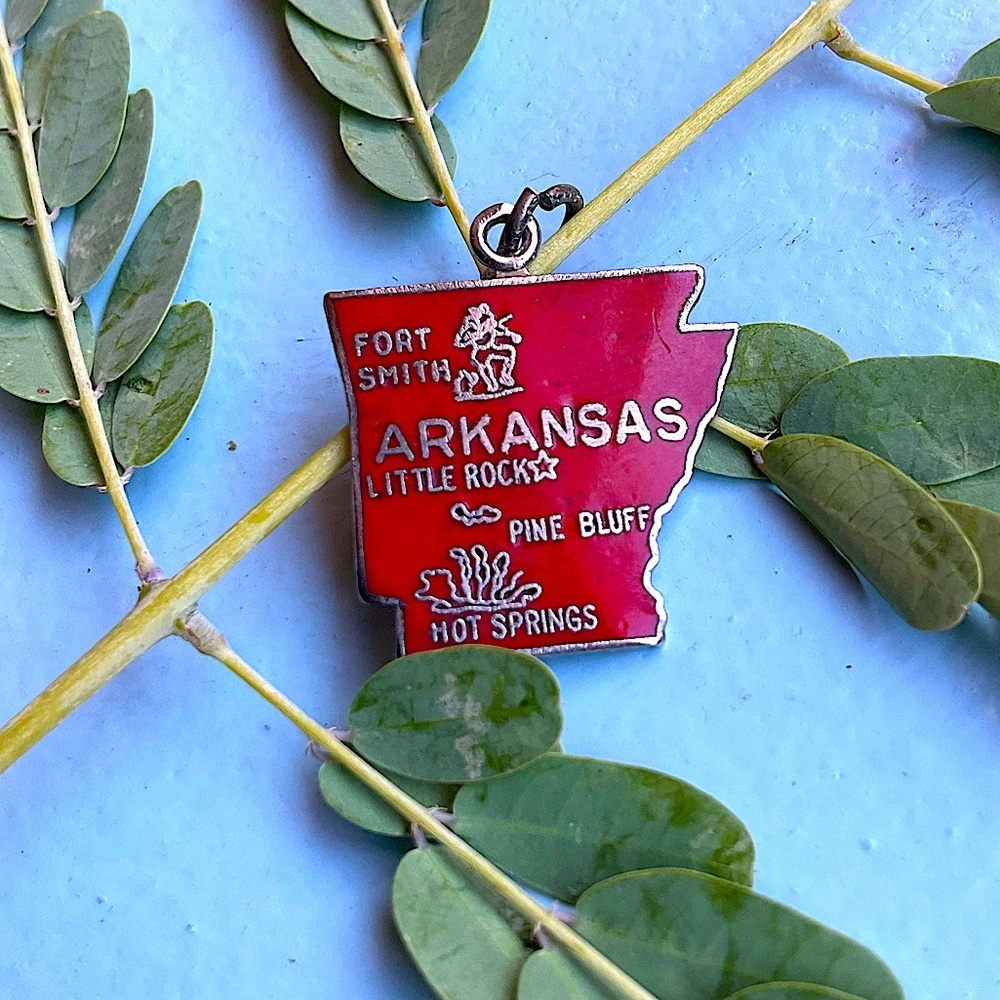 Arkansas Sterling Silver Charm - Picture 1 of 4